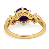 Art Deco Round Natural Stone Cluster Ring