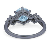 Art Deco Round Natural Stone Cluster Ring