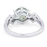 Art Deco Round Natural Stone Cluster Ring