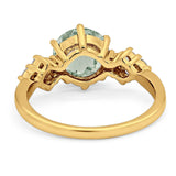 Art Deco Round Natural Stone Cluster Ring