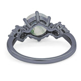 Art Deco Round Natural Stone Cluster Ring