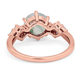 Art Deco Round Natural Stone Cluster Ring