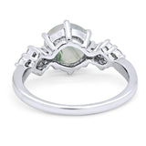 Art Deco Round Natural Stone Cluster Ring