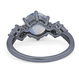 Art Deco Round Natural Stone Cluster Ring