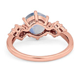 Art Deco Round Natural Stone Cluster Ring