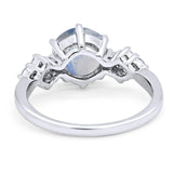 Art Deco Round Natural Stone Cluster Ring