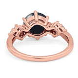 Art Deco Round Natural Stone Cluster Ring