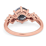 Art Deco Round Natural Stone Cluster Ring