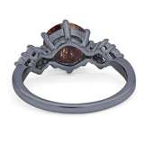 Art Deco Round Natural Stone Cluster Ring