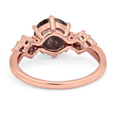 Art Deco Round Natural Stone Cluster Ring