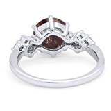 Art Deco Round Natural Stone Cluster Ring