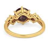 Art Deco Round Natural Stone Cluster Ring