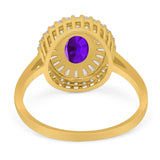 Oval Natural Stone Cocktail Ring