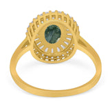 Oval Natural Stone Cocktail Ring