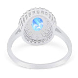 Oval Natural Stone Cocktail Ring