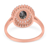 Oval Natural Stone Cocktail Ring