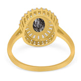 Oval Natural Stone Cocktail Ring