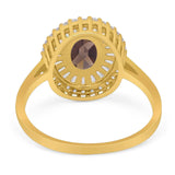 Oval Natural Stone Cocktail Ring