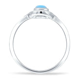 Hand Of Hamsa 13mm Evil Eye Cubic Zirconia Ring 925 Sterling Silver