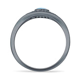 Marquise Style 7mm Evil Eye Cubic Zirconia Cluster Ring 925 Sterling Silver