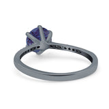 Art Deco Round Natural Stone Ring