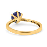 Art Deco Round Natural Stone Ring