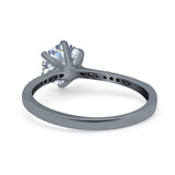 Art Deco Round Natural Stone Ring