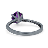 Art Deco Round Natural Stone Ring