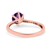 Art Deco Round Natural Stone Ring