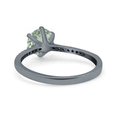 Art Deco Round Natural Stone Ring