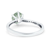 Art Deco Round Natural Stone Ring