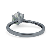 Art Deco Round Natural Stone Ring