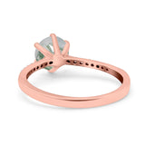 Art Deco Round Natural Stone Ring