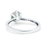 Art Deco Round Natural Stone Ring