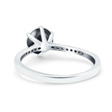 Art Deco Round Natural Stone Ring