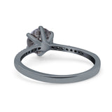 Art Deco Round Natural Stone Ring