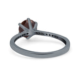 Art Deco Round Natural Stone Ring