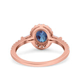 Vintage Style Oval Natural Stone Art Deco Ring