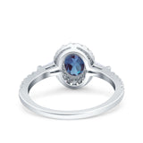 Vintage Style Oval Natural Stone Art Deco Ring