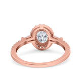 Vintage Style Oval Natural Stone Art Deco Ring