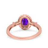 Vintage Style Oval Natural Stone Art Deco Ring