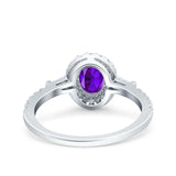 Vintage Style Oval Natural Stone Art Deco Ring