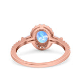 Vintage Style Oval Natural Stone Art Deco Ring