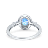 Vintage Style Oval Natural Stone Art Deco Ring