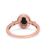 Vintage Style Oval Natural Stone Art Deco Ring