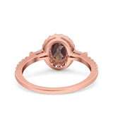 Vintage Style Oval Natural Stone Art Deco Ring