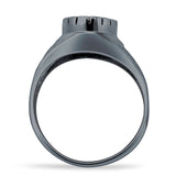 Oval 11mm Celtic Ring Blue Sapphire CZ Solitaire 925 Sterling Silver