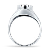Oval 11mm Celtic Ring Blue Sapphire CZ Solitaire 925 Sterling Silver
