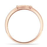 Key Hole Band 6mm Cluster Cubic Zirconia Ring 925 Sterling Silver