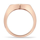 Twinkle Star Cubic Zirconia Signet Ring 7mm 925 Sterling Silver